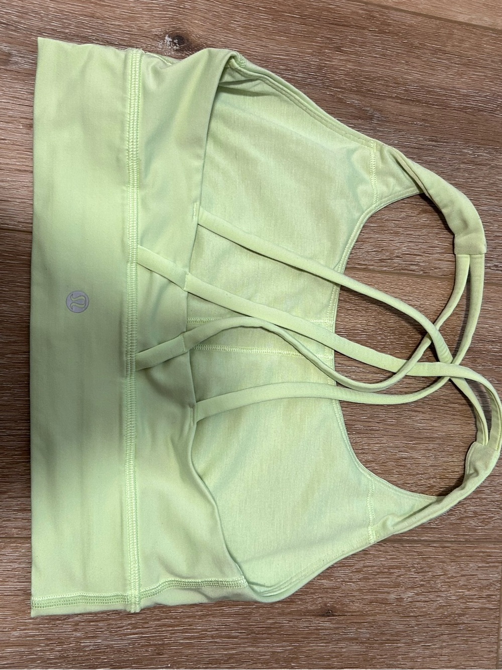 lululemon athletica Light Green Strappy Sports Bra- no padding included